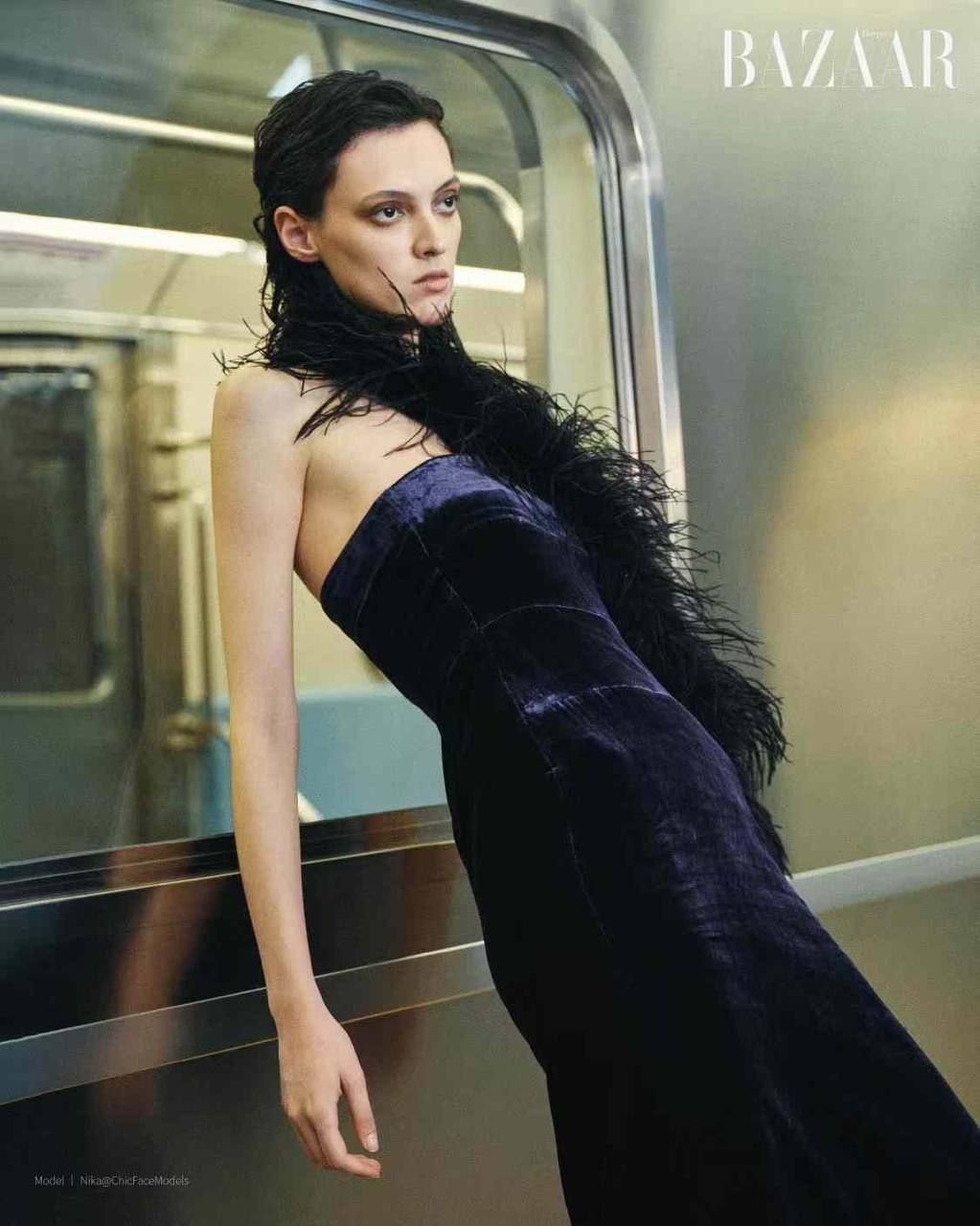 Ника Бергер — съёмка Harper’s Bazaar